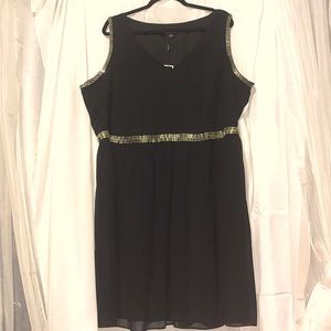 NWT LoveDrobe Black Sleeveless Dress w/rhinestone